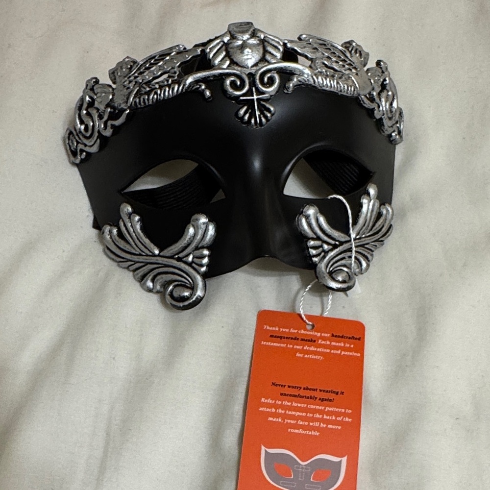 Black and Silver Masquerade Mask